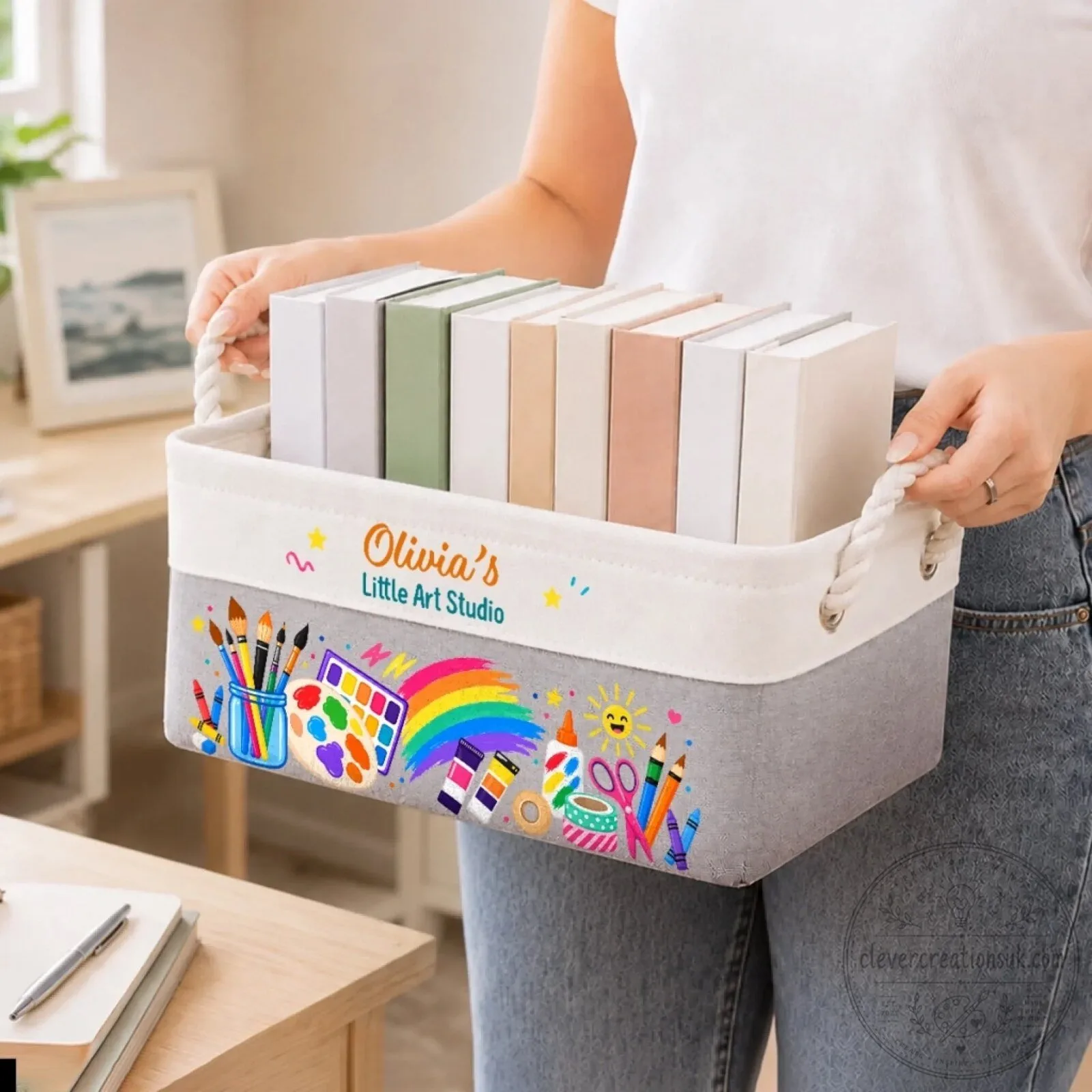 Personalized Kids Art and Craft Supplies Storage Basket 12 Personalized Kids Art and Craft Supplies Storage Basket