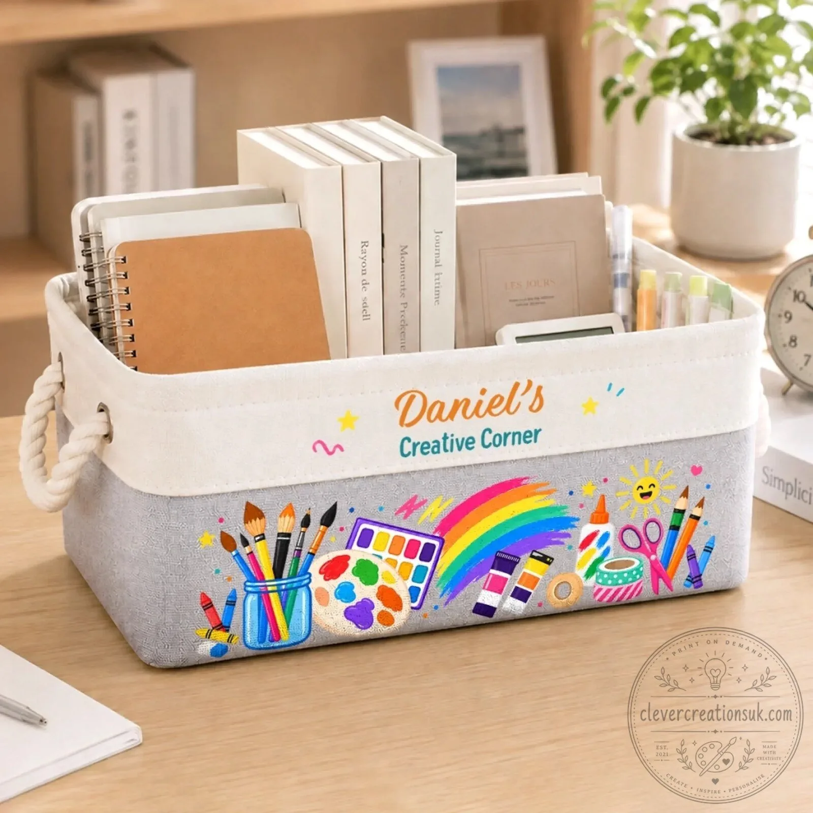 Personalized Kids Art and Craft Supplies Storage Basket 13 Personalized Kids Art and Craft Supplies Storage Basket