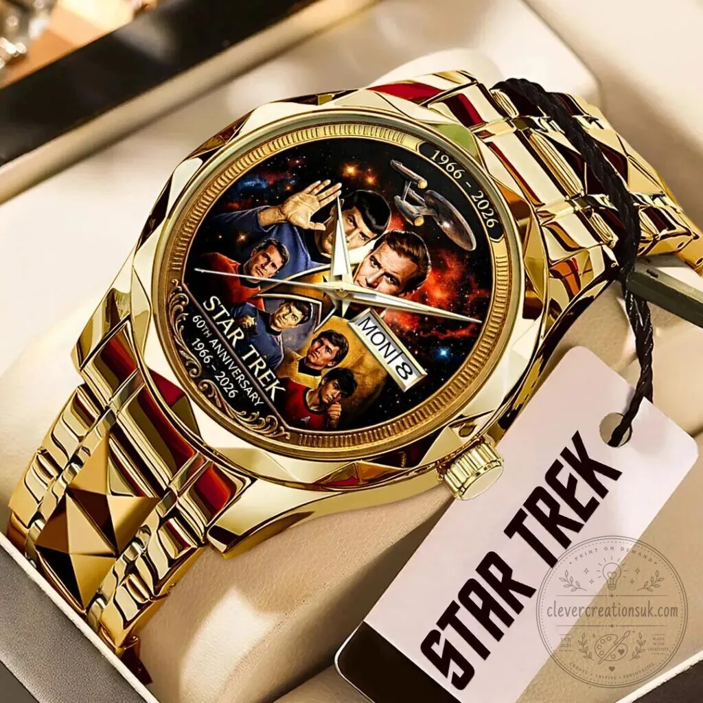 Star Trek 60th Anniversary Gold Stainless Steel Luxury Quartz Watch