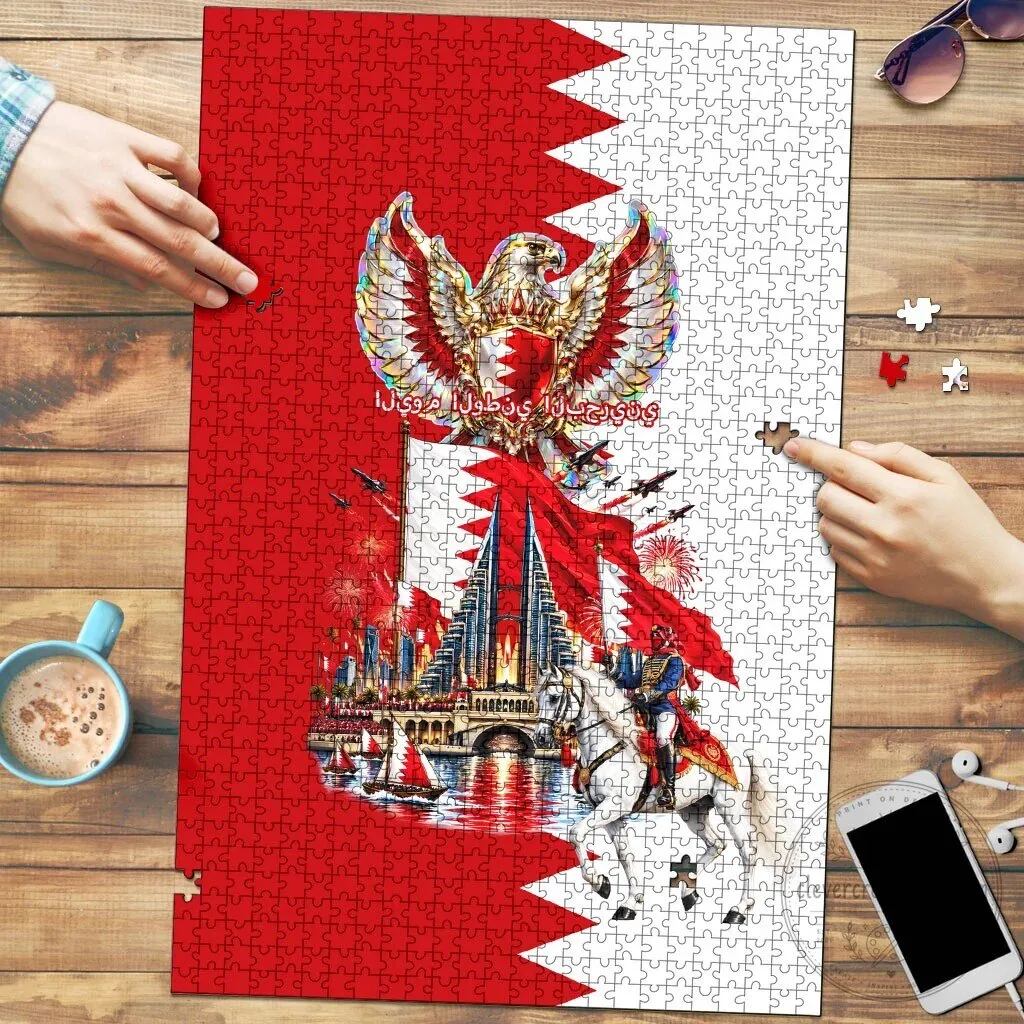 Bahrain National Day Cultural Emblem Flag Horse Knight Jigsaw Puzzle