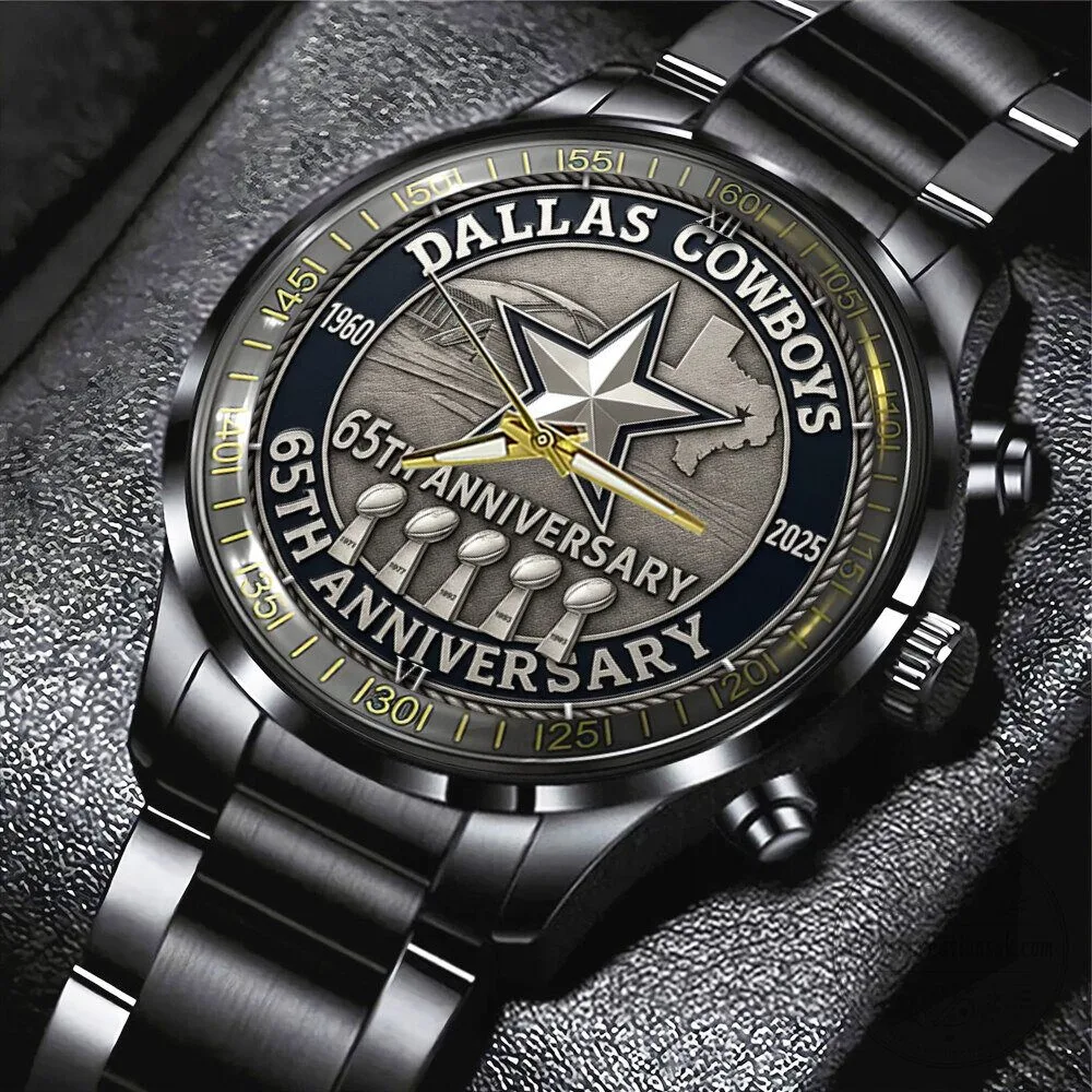 Dallas Cowboys 65th Anniversary Stainless Steel Watch for Men