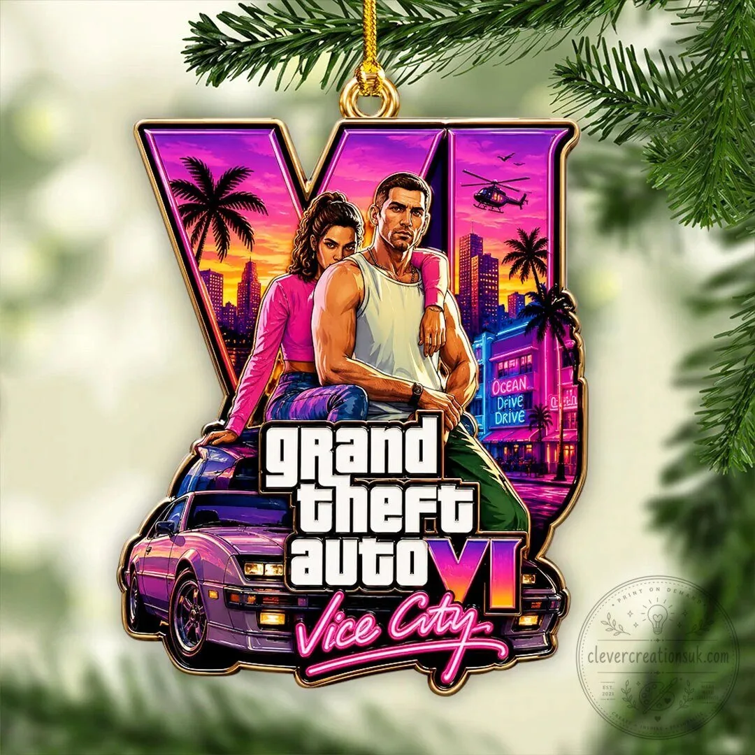 Grand Theft Auto VI Vice City Christmas Tree Ornament