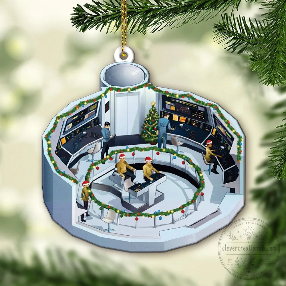 Star Trek Original Series Enterprise Bridge Christmas Holiday Ornament Decoration