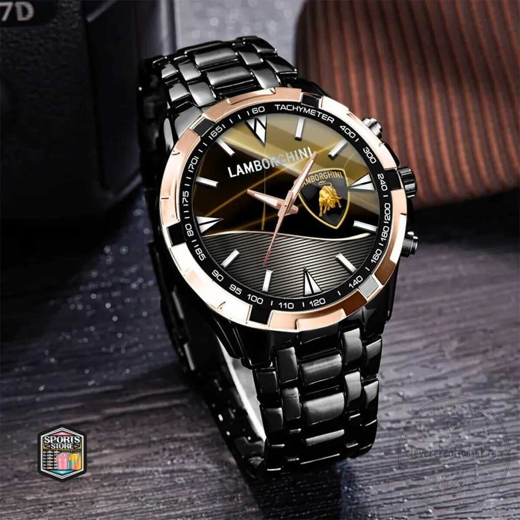 Lamborghini Elegant Fashion Design Watch for Men, Luxury Sports Car Timepiece