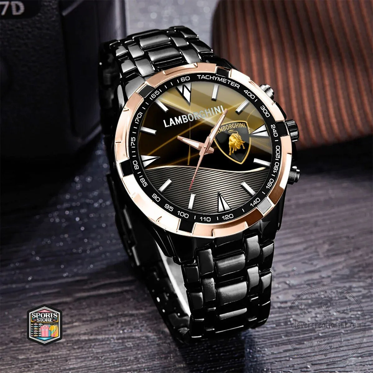 Lamborghini Elegant Fashion Design Watch for Men, Luxury Sports Car Timepiece