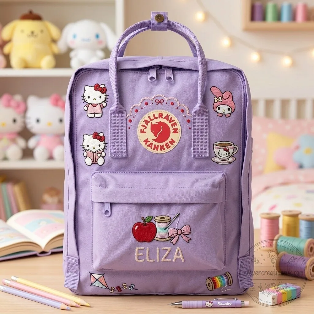 Hello Kitty and Friends Embroidered Lavender Backpack