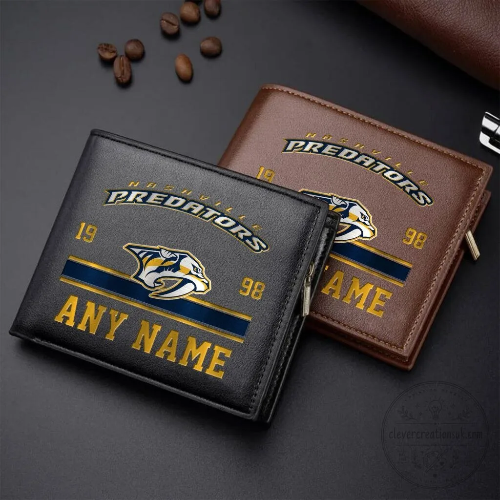 Nashville Predators Personalized Name Faux Leather Wallet