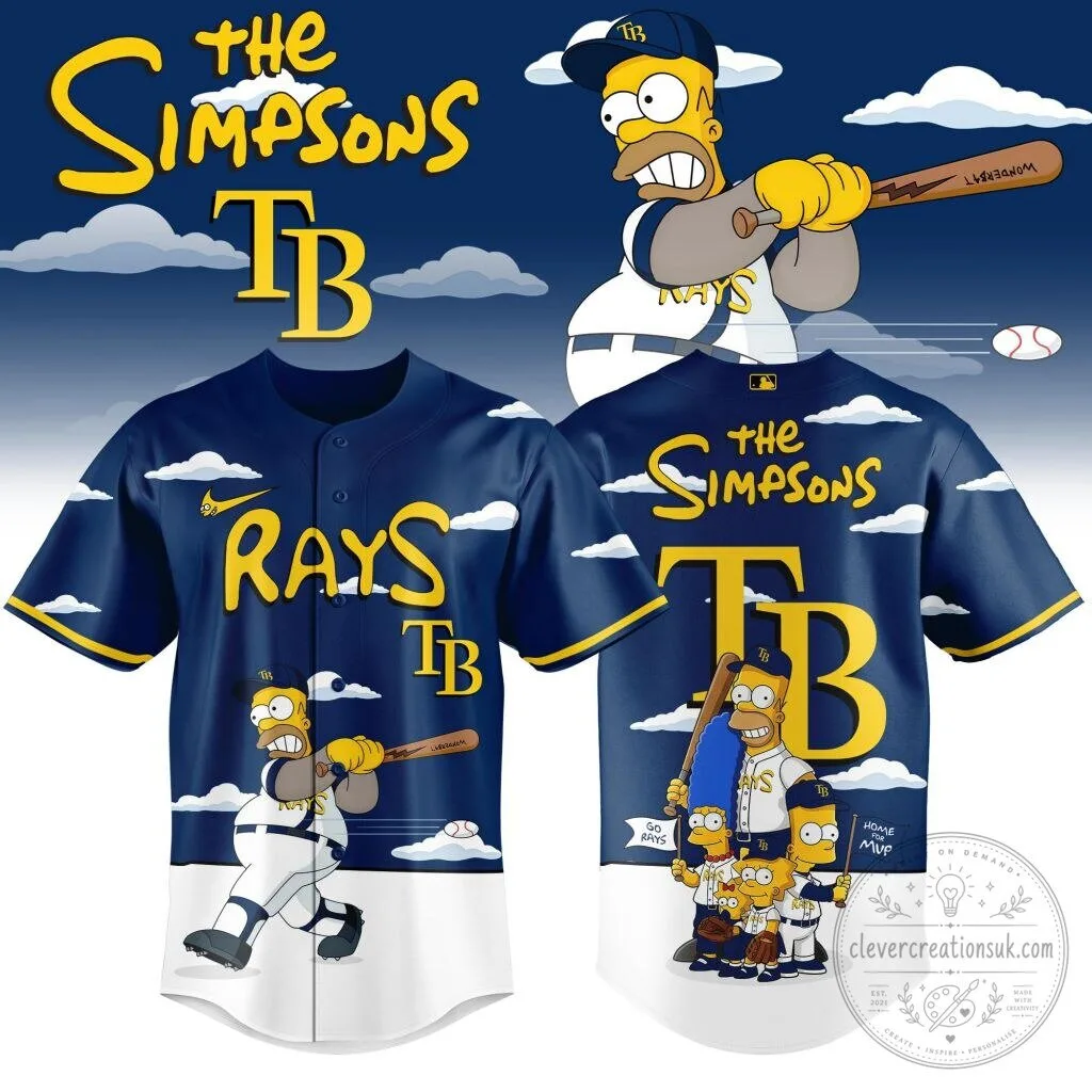 Homer Simpson Baseball Jersey - Tampa Bay Rays Edition from The Simpsons Series