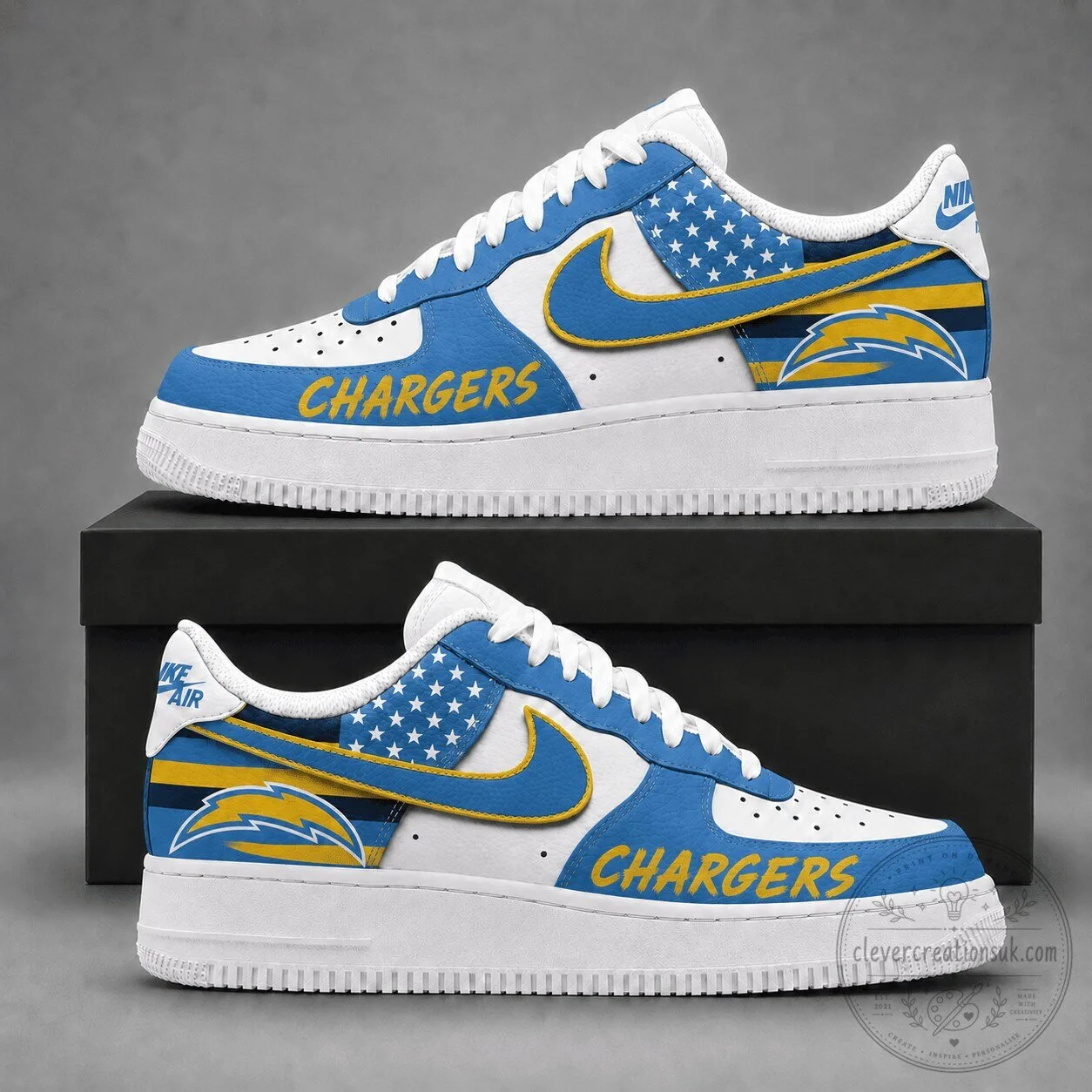 Los Angeles Chargers American Football Team Custom Sneakers Shoes
