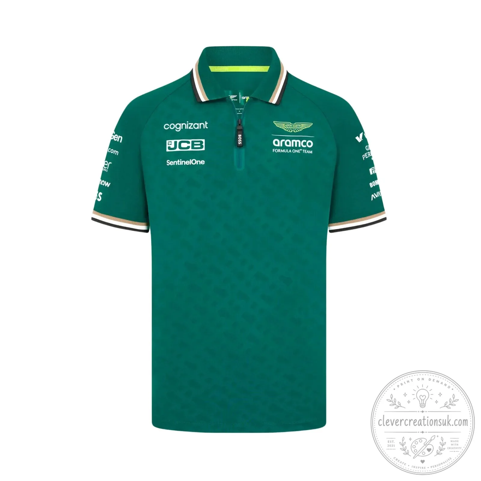 Aston Martin Aramco Formula One Team 2024 Replica Polo Shirt