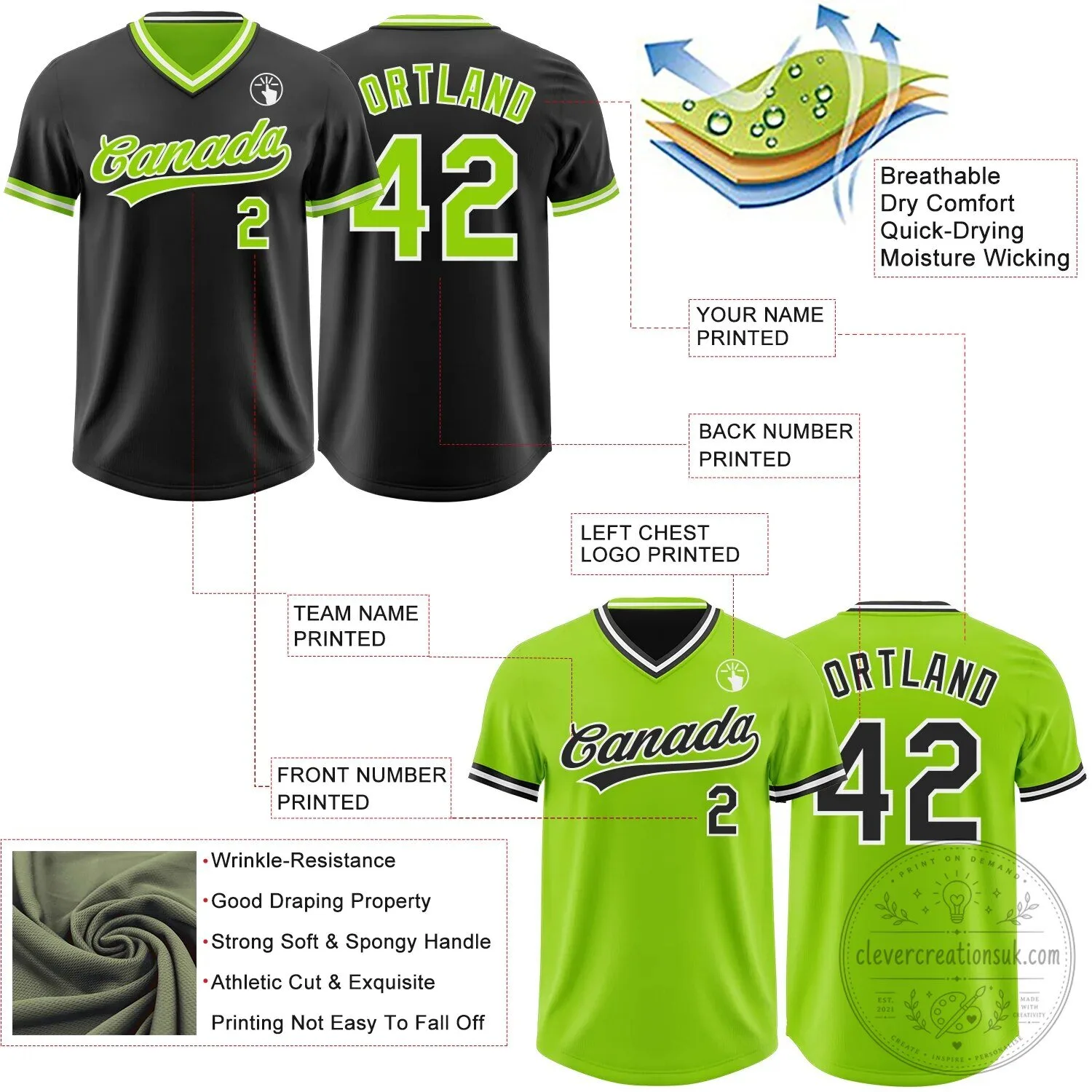 Reversible Baseball Jersey Shirt in Custom Black, Neon Green, and White with Pullover Design 15 Reversible Baseball Jersey Shirt in Custom Black, Neon Green, and White with Pullover Design