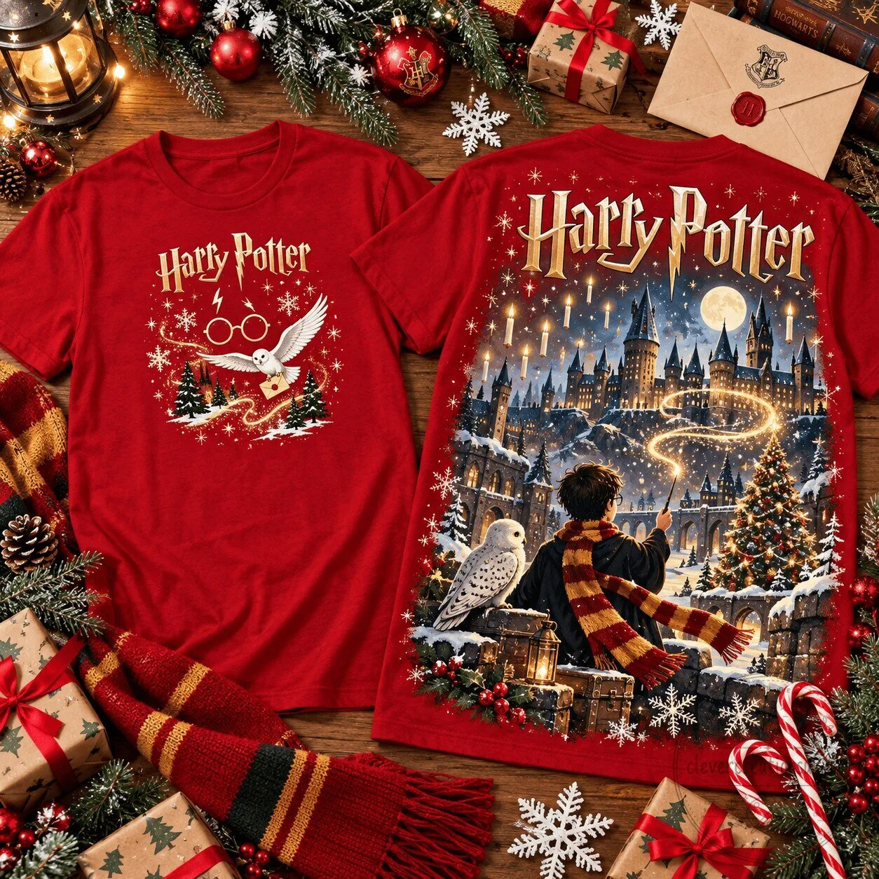 Hogwarts Holiday T-Shirt from the Wizarding World for Harry Potter Fans this Christmas