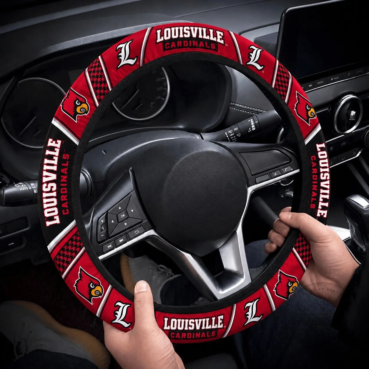 Louisville Cardinals Steering Wheel Cover Car Accessory