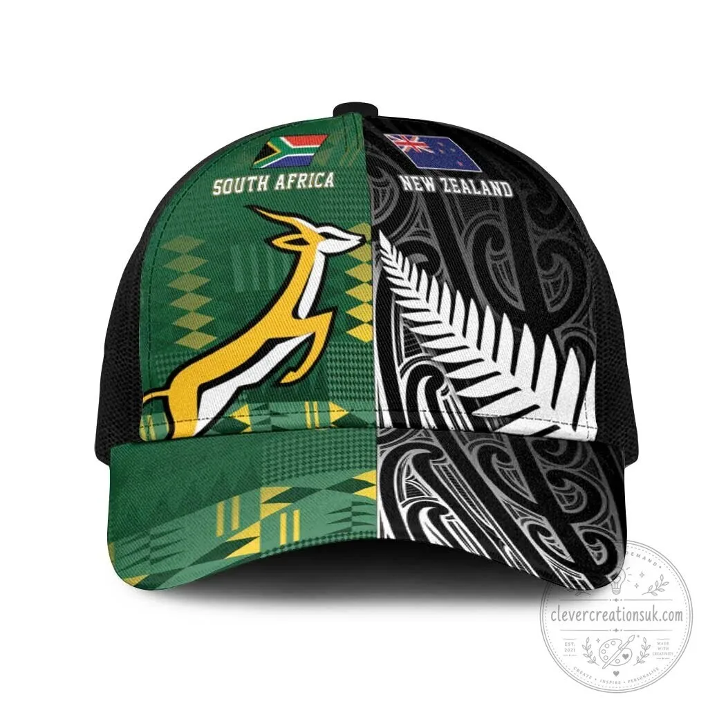 South Africa New Zealand Rugby Greatest Rivals Tribal Motifs Cap Hat