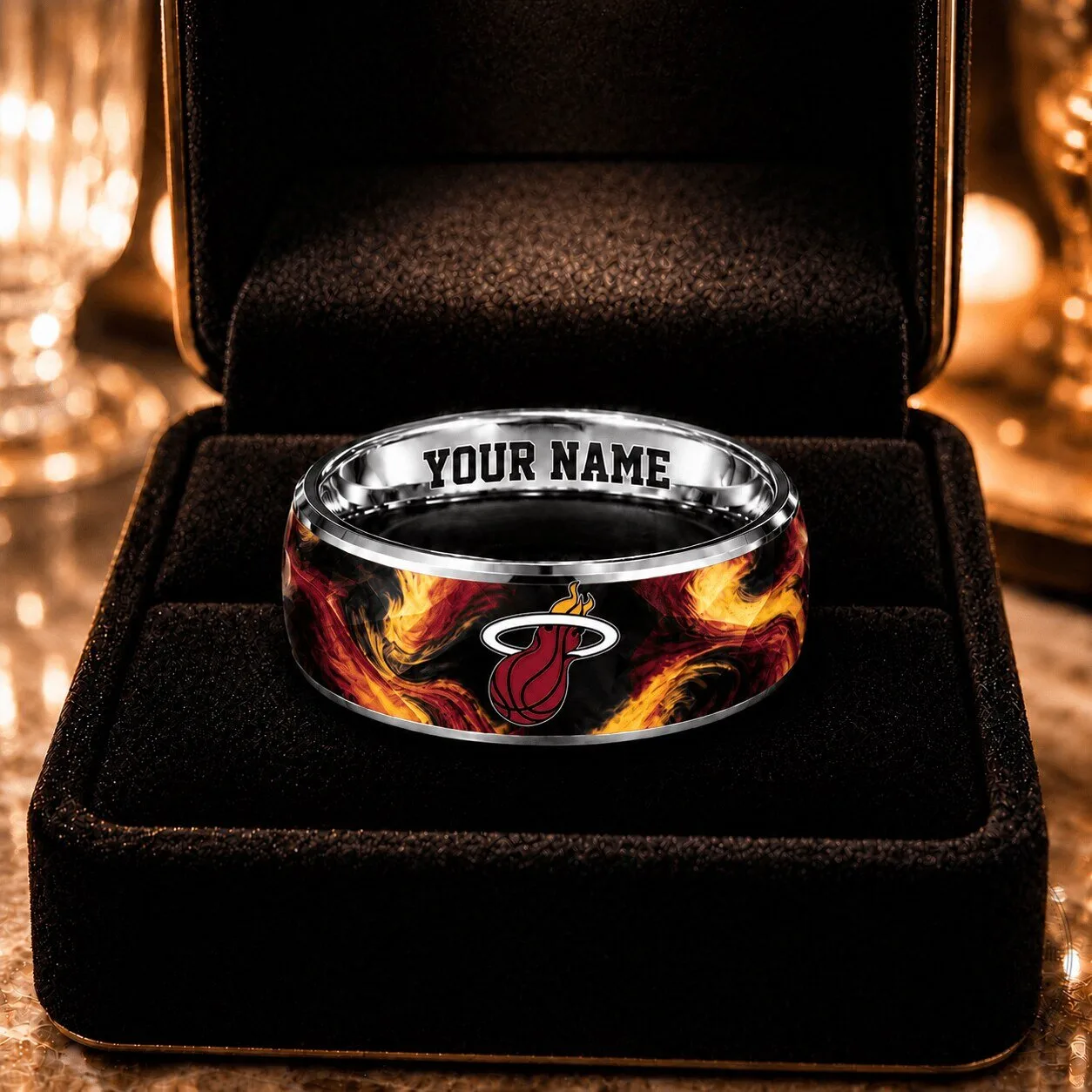 Miami Heat Basketball Team Custom Engraved Ring