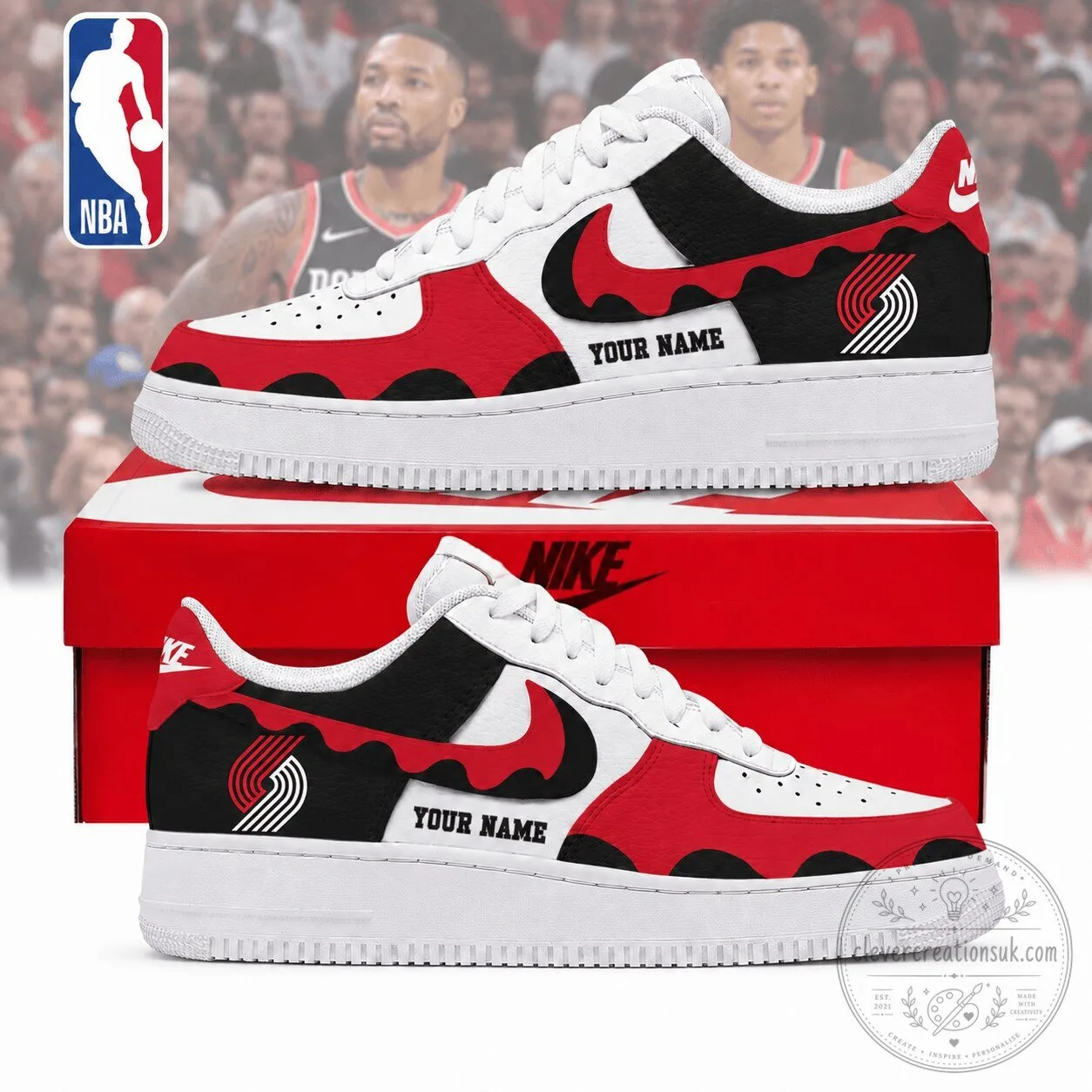 Portland Trail Blazers Personalized NBA Basketball Team Low Top Shoes