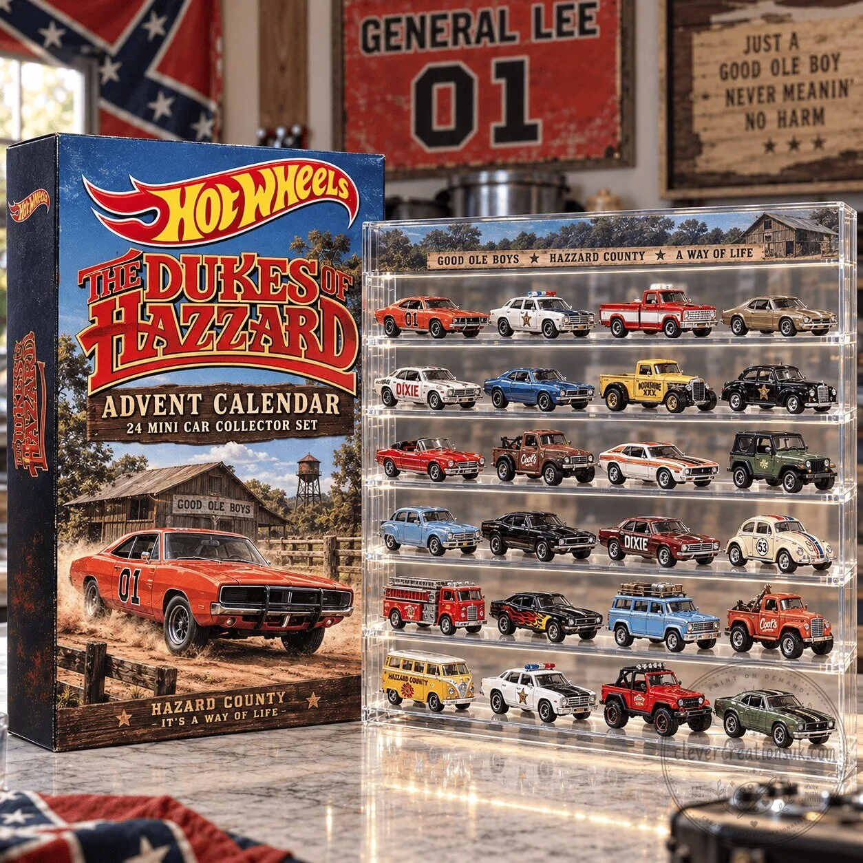 Hot Wheels The Dukes of Hazzard 24 Mini Car Collector Set Advent Calendar
