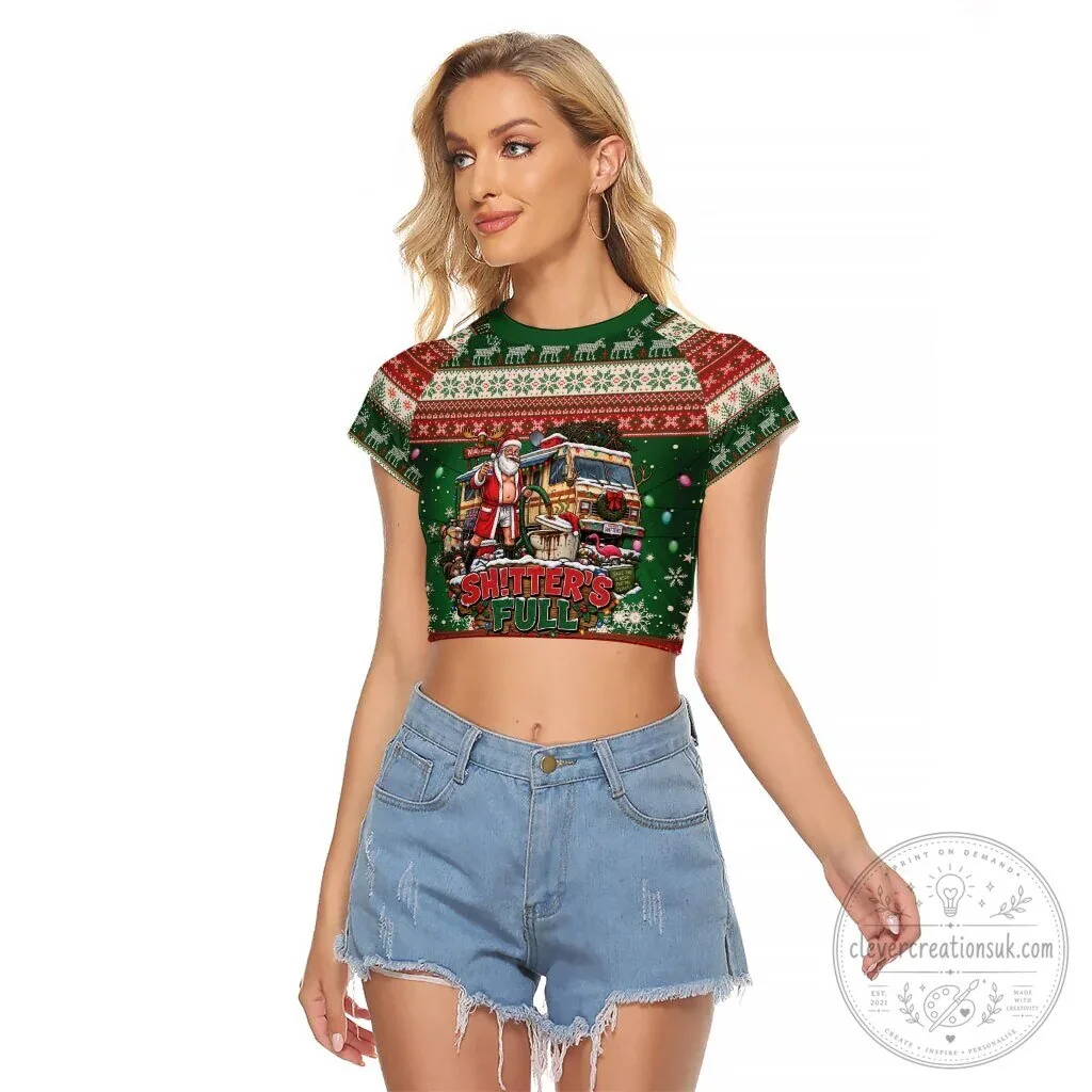 Christmas Vacation Shitter's Full Ugly Christmas Cropped T-Shirt