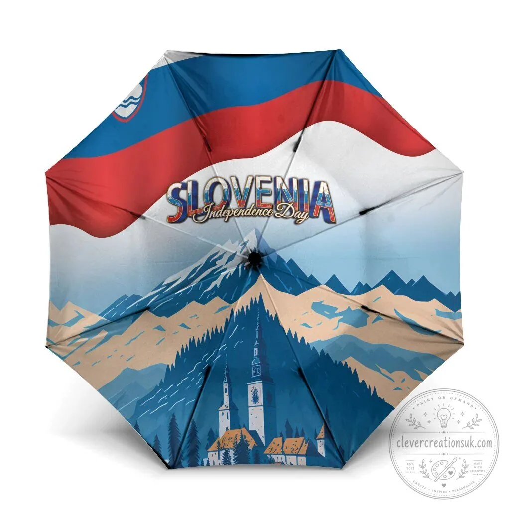Slovenia Independence Day Lake Bled Julian Alps Landscape Umbrella